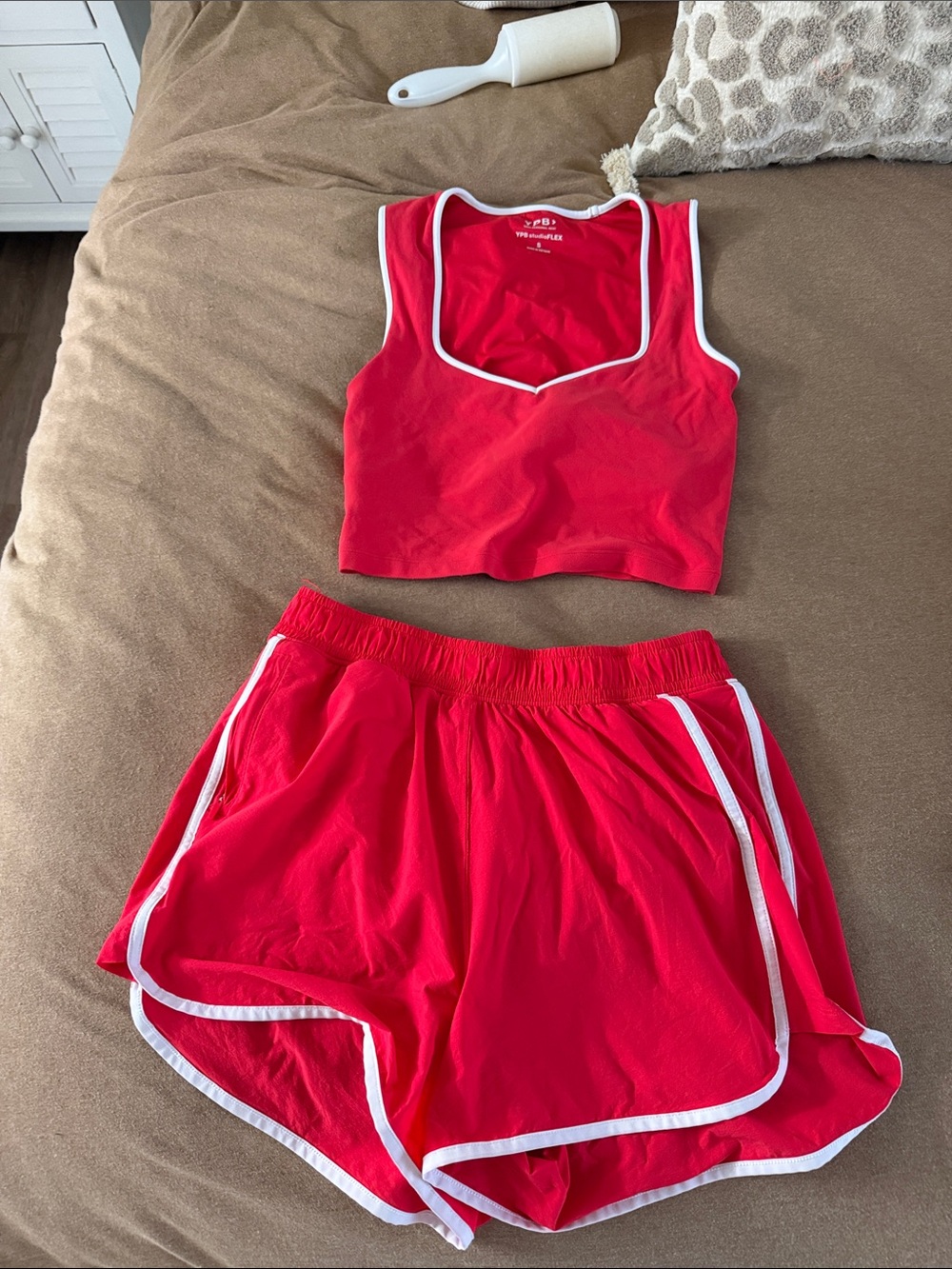 YPB Abercrombie and Fitch red workout set